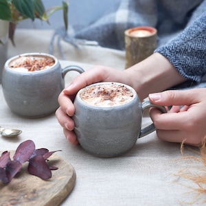 Taza cómoda de cerámica - Misty Morning Glaze