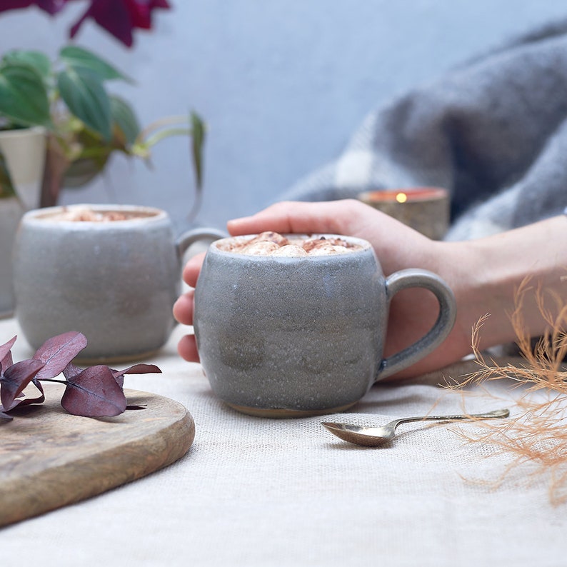 Ceramic Snug Mug Misty Morning Glaze image 3