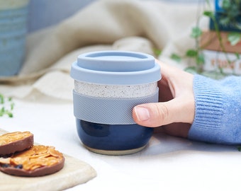 Short Ceramic Travel Mug - Midnight Glaze