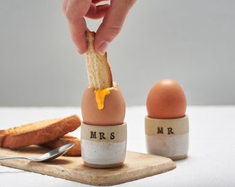 Personalised Hand-thrown Ceramic Egg Cup