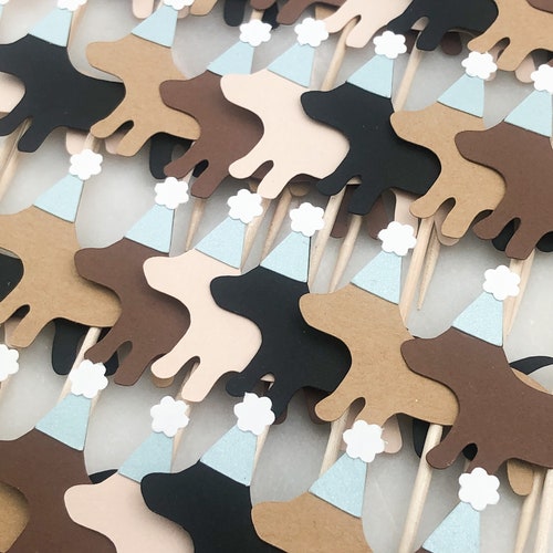 Puppy Dog Cupcake Toppers Puppy Dog Party Supplies Etsy