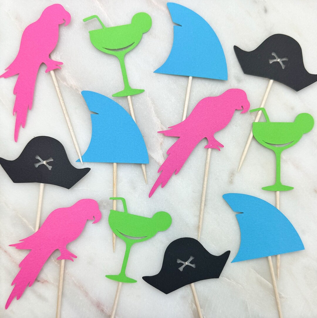 Margaritaville Theme Cupcake Toppers, Set of 12 | Jimmy Buffett Party ...
