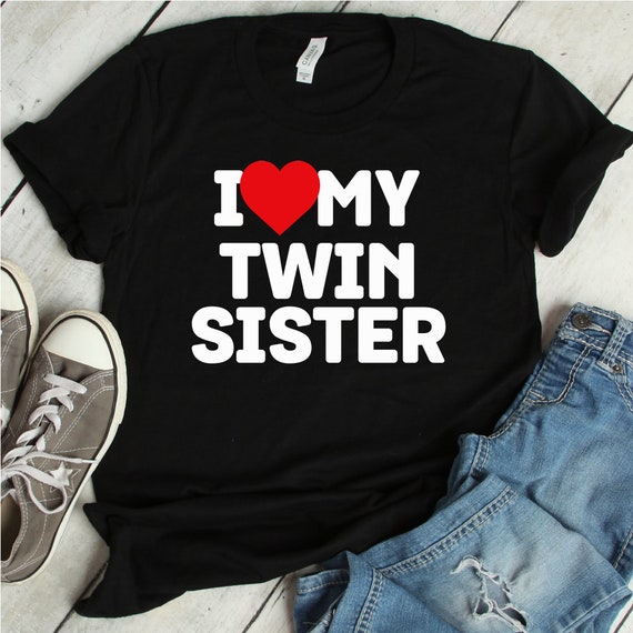 t shirt for twin sisters