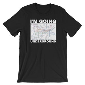 Ich bin gehen u Cool Unisex-Shirt | Rohr Zeichen London Karte witzig Humor stolz T-Shirt | Beste Souvenir Kurzarm-t-shirt