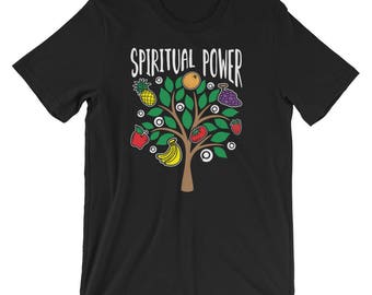 Spiritual Power Fruit Tree Jewish Holiday Unisex Shirt | Tu Bishvat Ecological Awareness Cool Gift T-Shirt | New Year For Trees Short-Sleeve