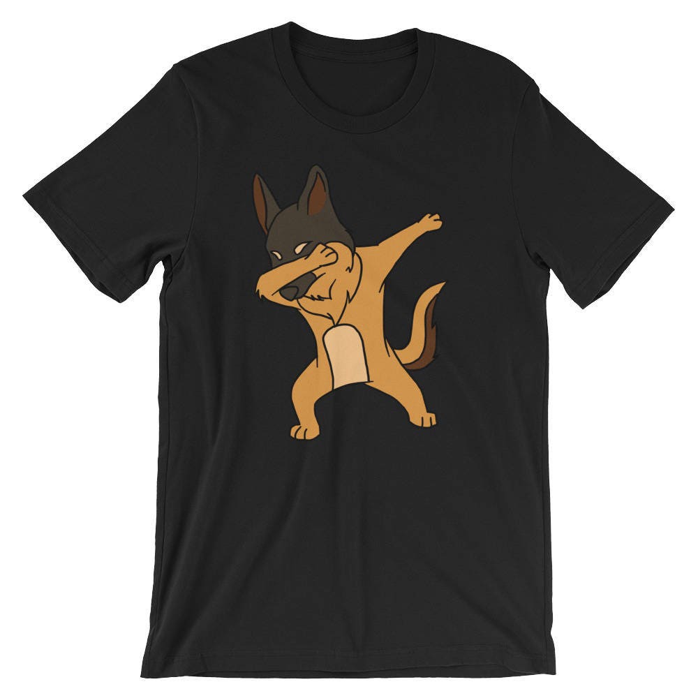 Dabbing Pastor Alemán Perro Divertido Unisex Camisa Dance Dab