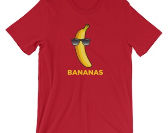 Banana With Sunglasses Cute Unisex Shirt | Yellow Fruit