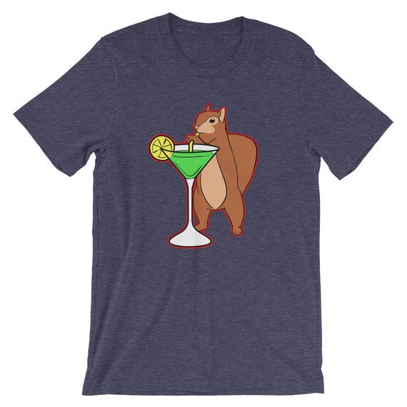 Squirrel Drinking Cocktail Funny Chipmunks Nuts Cool T-Shirt Squirrel Drinking Cocktail Funny Chipmunks Nuts Cool T-Shirt