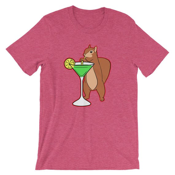 Squirrel Drinking Cocktail Funny Chipmunks Nuts Cool T-Shirt Squirrel Drinking Cocktail Funny Chipmunks Nuts Cool T-Shirt