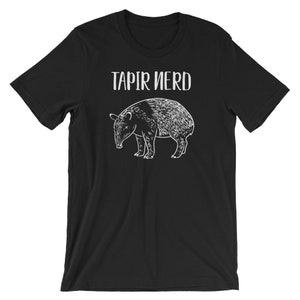 Tapir Nerd T-Shirt | Malayan Tapir Lover Unisex Shirt | Animal Geek Mammal Tee | Short-Sleeve Internet Humor Animal t-shirt