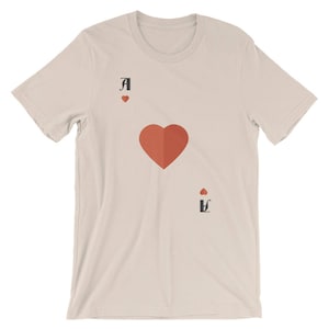 Asso di cuori Halloween Costume amore pigro sarcastico camicia | Regalo divertente ironici soldati Costume Tee | T-shirt manica corta unisex Halloween