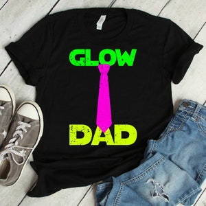 Glow Dad Neck Tie Shirt | glow party, glow dad tie, glow in the dark, glow party shirt, birthday shirt, birthday party, neon party