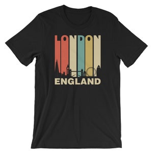 London England Retro Cool Unisex-Shirt | Vereinigtes Königreich Großbritannien Humor Kostüm T-Shirt | Beste Souvenir Kurzarm-t-shirt