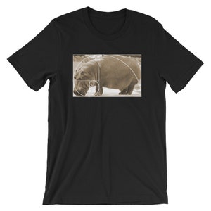 Golden Ratio Hippo T-Shirt | Math Symbol | Fibonacci Spiral | Funny Humor | Math Lover Short-Sleeve Shirt | Cute Math Parade Unisex Shirt