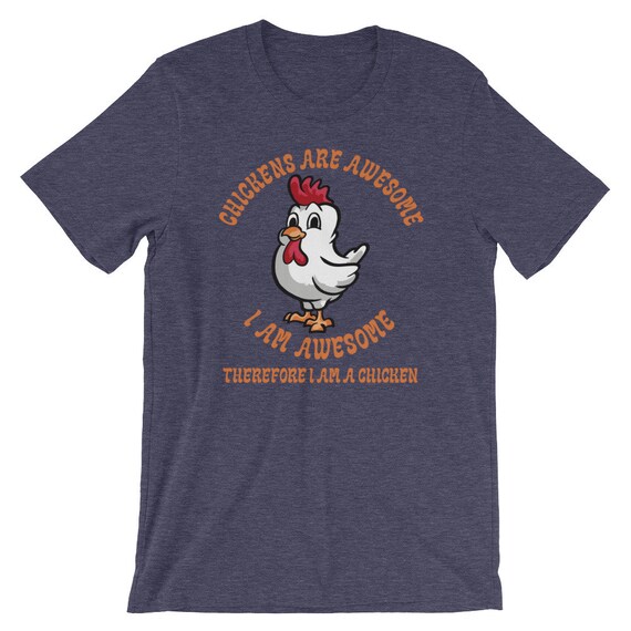 Women's Funny Chicken T-Shirt - Farmer Shirt With Flower Hen Graphic Print Short Sleeve Blouse (Purple)