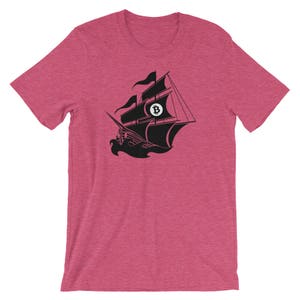 Bitcoin Piratenschiff Blockchain HODL Cool Humor Shirt | Digitale Währung Crypyocurrency virtuelle Transaktion beste T-Shirt | Kapitän Pirat T-Shirt