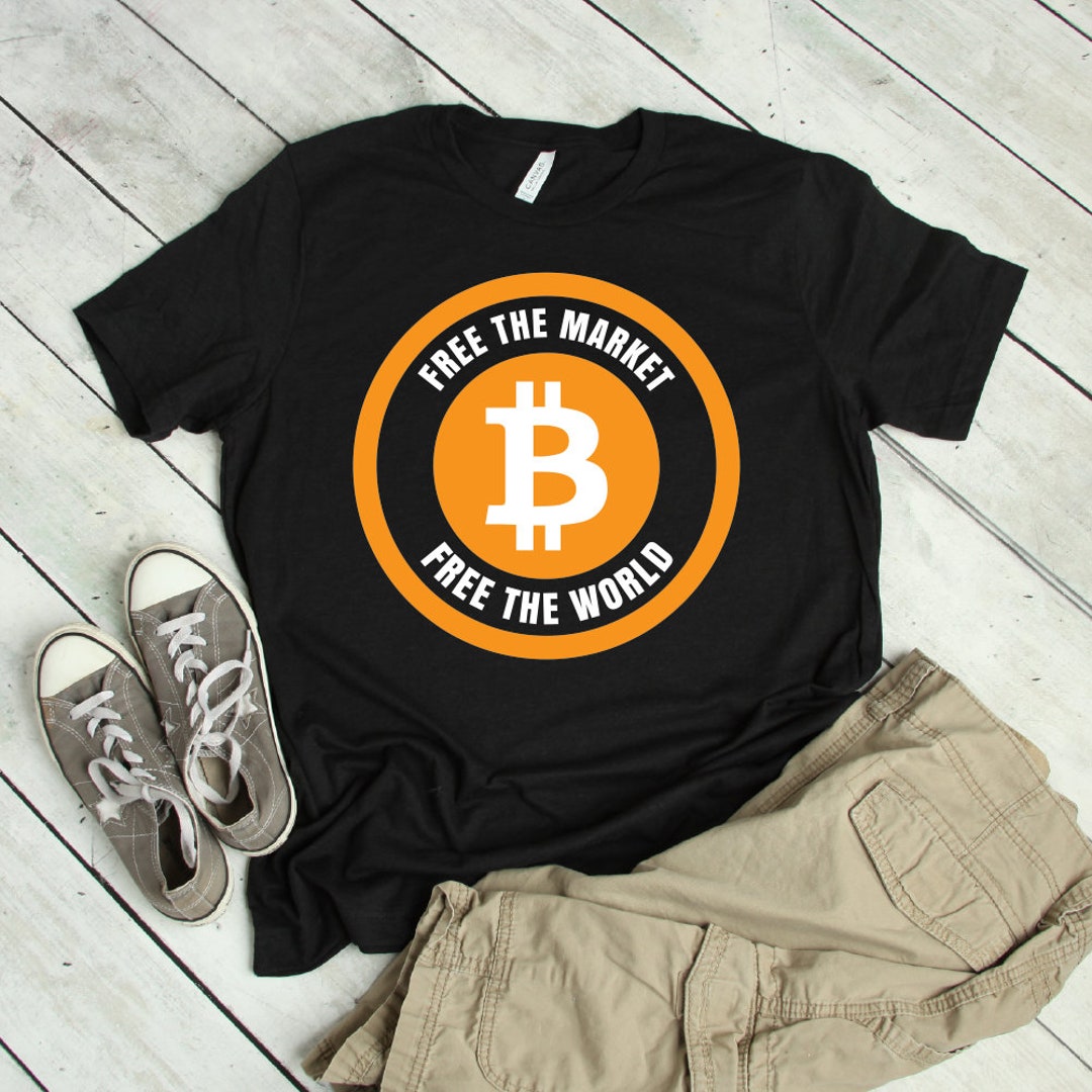 Free The Market Free The World Crypto Bitcoin T-Shirt | Bitcoin Shirt, Bitcoin, Cryptocurrency Shirt, Bitcoin Gift, Bitcoin Tshirt