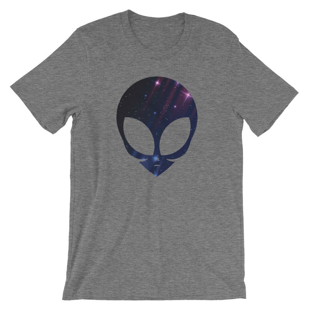 Alien Head Shirt | Starry Night Sky Alien T-shirt | Cosmic Space Alien ...