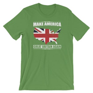 Amerika Groot-Brittannië weer Cool uniseks Shirt maken | USA kaart Britse nationale vlag trots T-Shirt | Union Jack Souvenir korte-mouw Tee
