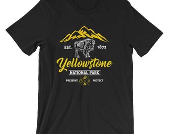 Yellowstone National Park Bison Preserve Protect Cool Unisex T-Shirt | Wyoming Magical World First Park Established 1872 Best Shirt