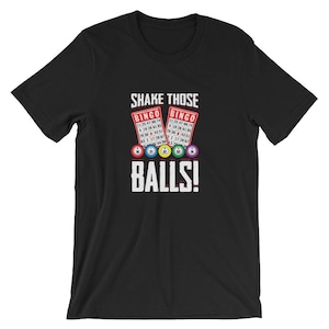 Secouer les boules correspond à numéros joueur Shirt unisexe | Carte de bingo Disney vacances jeu Funny humour T-Shirt | Sarcastique meilleure idée de cadeau
