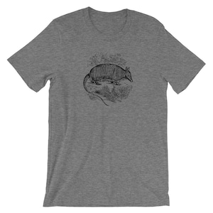 Armadillo Distressed T-Shirt | Cute Animal Mammal Lover | Short-Sleeve Unisex T-Shirt | Armadillo Lover | Mammal Stripe Shell