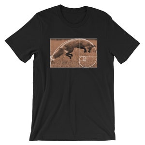 Golden Ratio Red Fox T-Shirt | Fibonacci Spiral Shirt | Funny Math Symbol | Math Lover | Red Fox Cute Unisex T-Shirt | Golden Mean Shirt