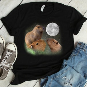 Three Moon Capybaras Shirt | capybara, capybara shirt, capybara t-shirt, capybara t shirt, capybara tee, capybara tshirt, capybara funny