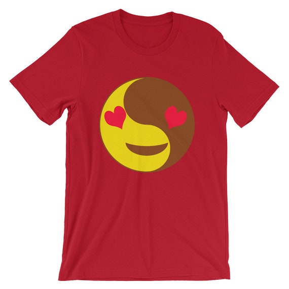 Yin Yang Emoji Heart Eyes Cute Unisex 