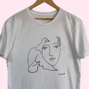 Picasso Woman With Dove Sketch T Shirt FREE SHIPPING - Etsy