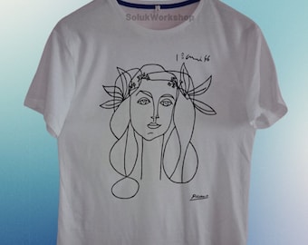 Picasso Woman (Francoise Gilot) Sketch T Shirt FREE SHIPPING