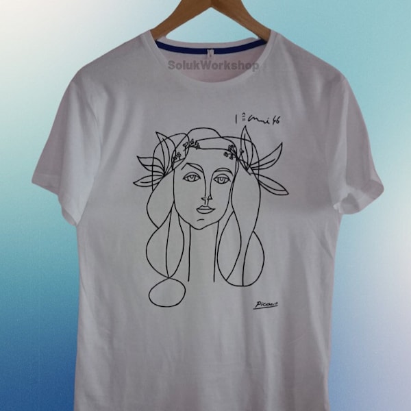 Camiseta con dibujo de la mujer Picasso (Françoise Gilot) ENVÍO GRATIS