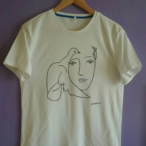 Picasso Woman With Dove Sketch T Shirt FREE SHIPPING - Etsy