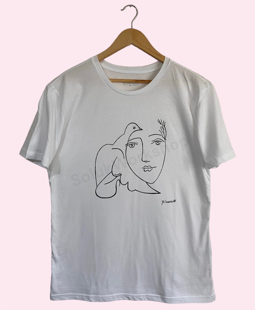 Picasso Woman With Dove Sketch T Shirt FREE SHIPPING - Etsy