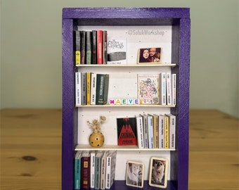 Custom Miniature Bookshelf with Personalized Embellishments FREE SHIPPING / Perfect Gift for Bookworms