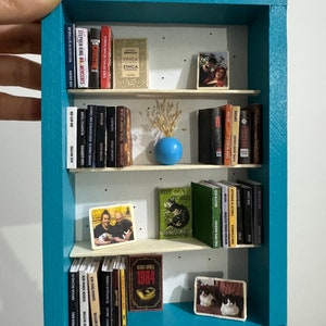 Custom Miniature Bookshelf with Personalized Embellishments FREE SHIPPING / Perfect Gift for Bookworms image 9