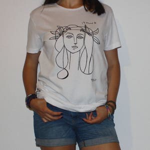 Picasso Woman Francoise Gilot Sketch T Shirt FREE SHIPPING image 3