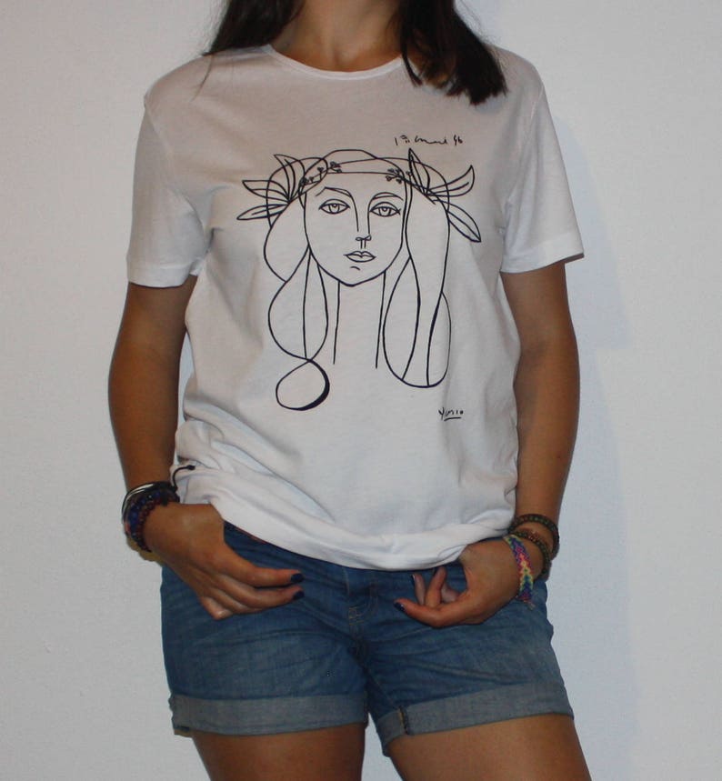 Picasso Woman Francoise Gilot Sketch T Shirt FREE SHIPPING image 3