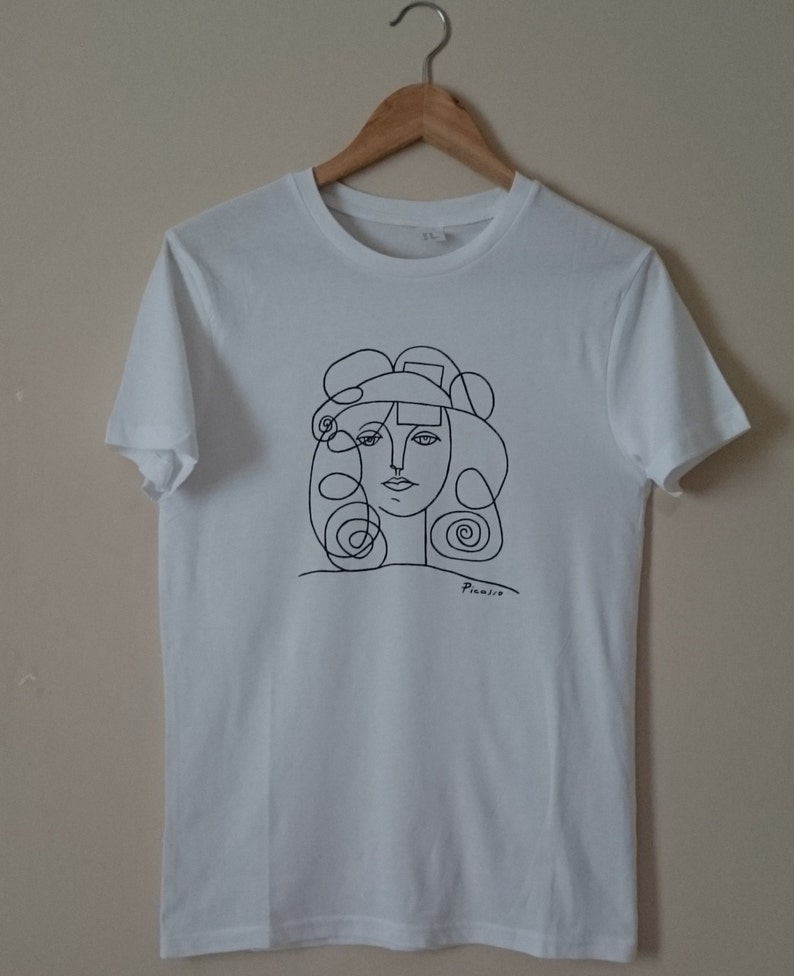 Picasso Woman with Curls Sketch t Shirt | Etsy