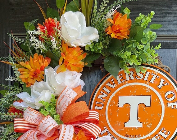 Tennessee University, Tennessee Wreath, Tennessee College Wreath, Football Wreath University,Collegiate Wreath, SassyDoors Wreath