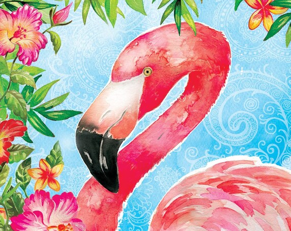 Flamingo  Garden Flag- Summer Flag- Flaming Garden Flag- Whimsical Garden Flag