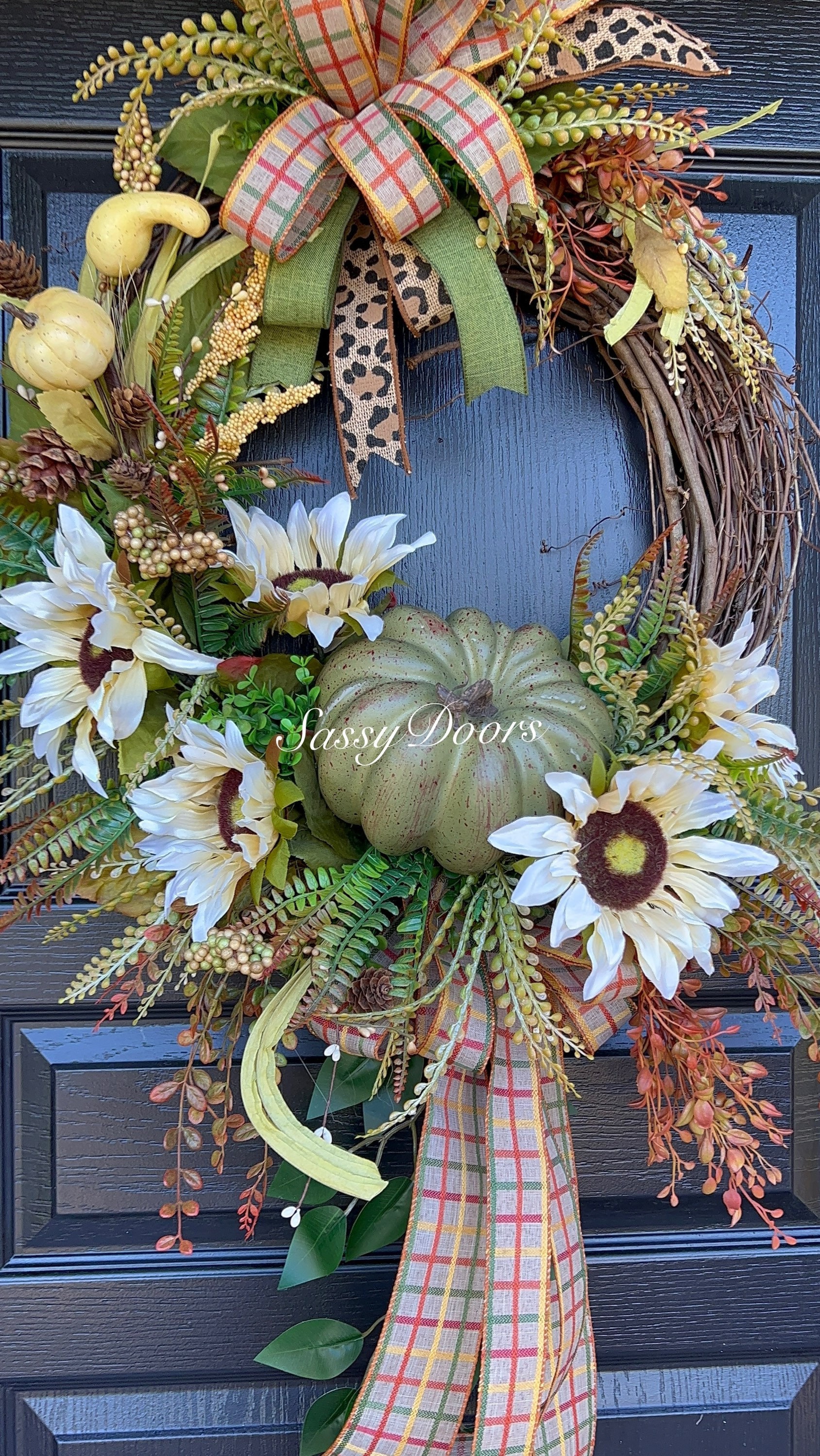 Sunflower Wreaths, Wreath With Sunflowers, Front Door Wreath, Sassy ...