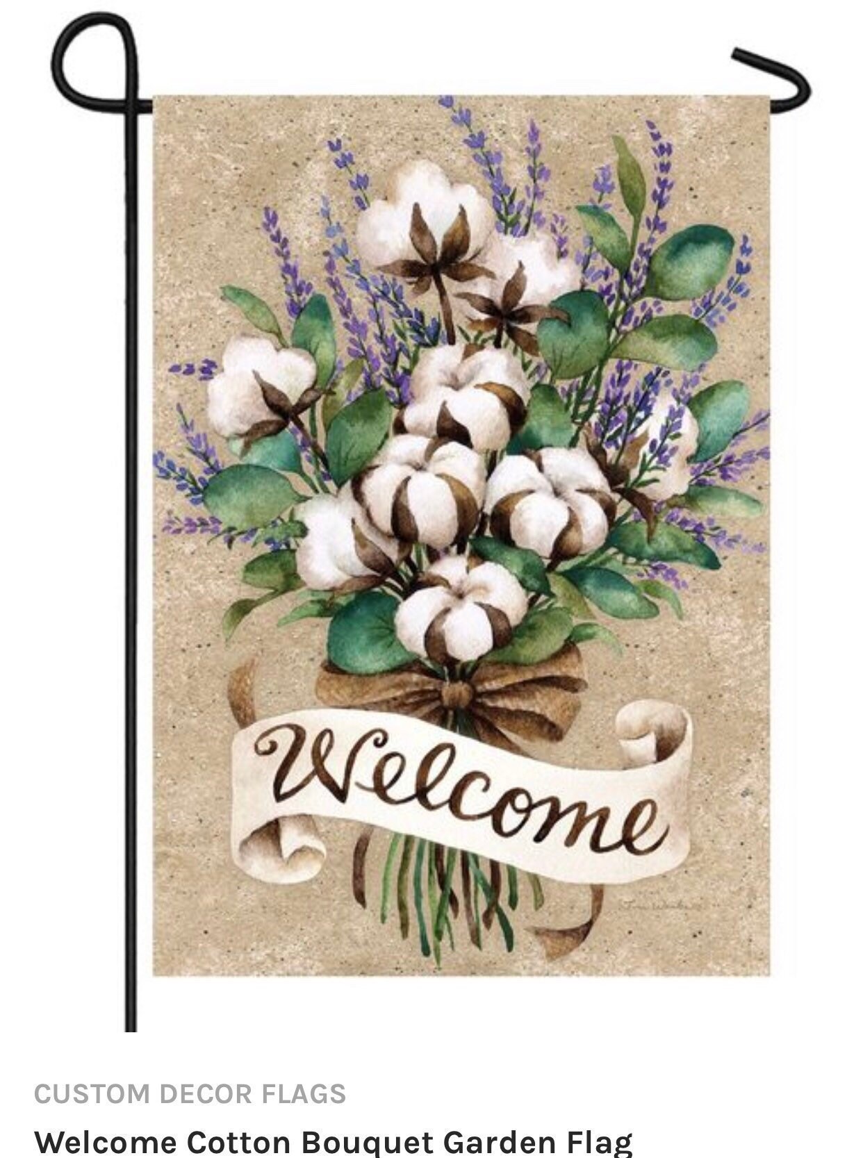 Cotton Welcome Garden Flag Flag With Cotton Custom Decor