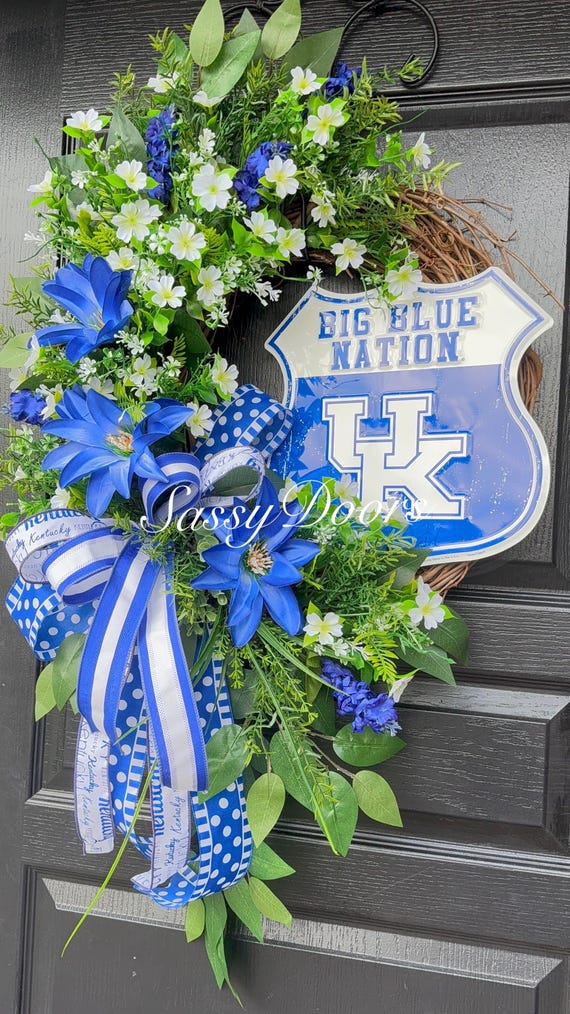Kentucky Wildcats, Kentucky Wreath, Sports Fan Wreath, College Sports