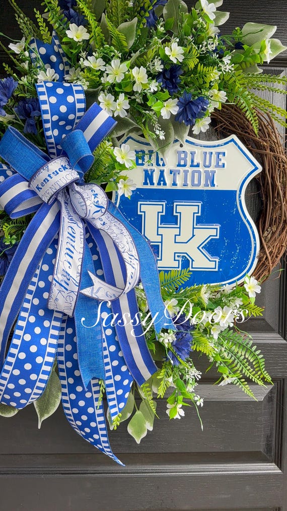 University Of Kentucky , Kentucky Wreath, Sports Fan Wreath, College Sports, Kentucky Alumni, College Fan Gift Idea