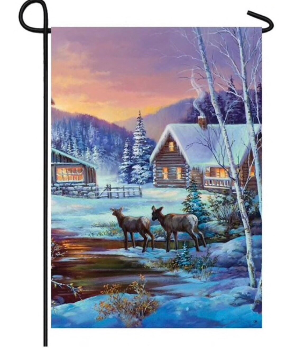 large outdoor winter flags