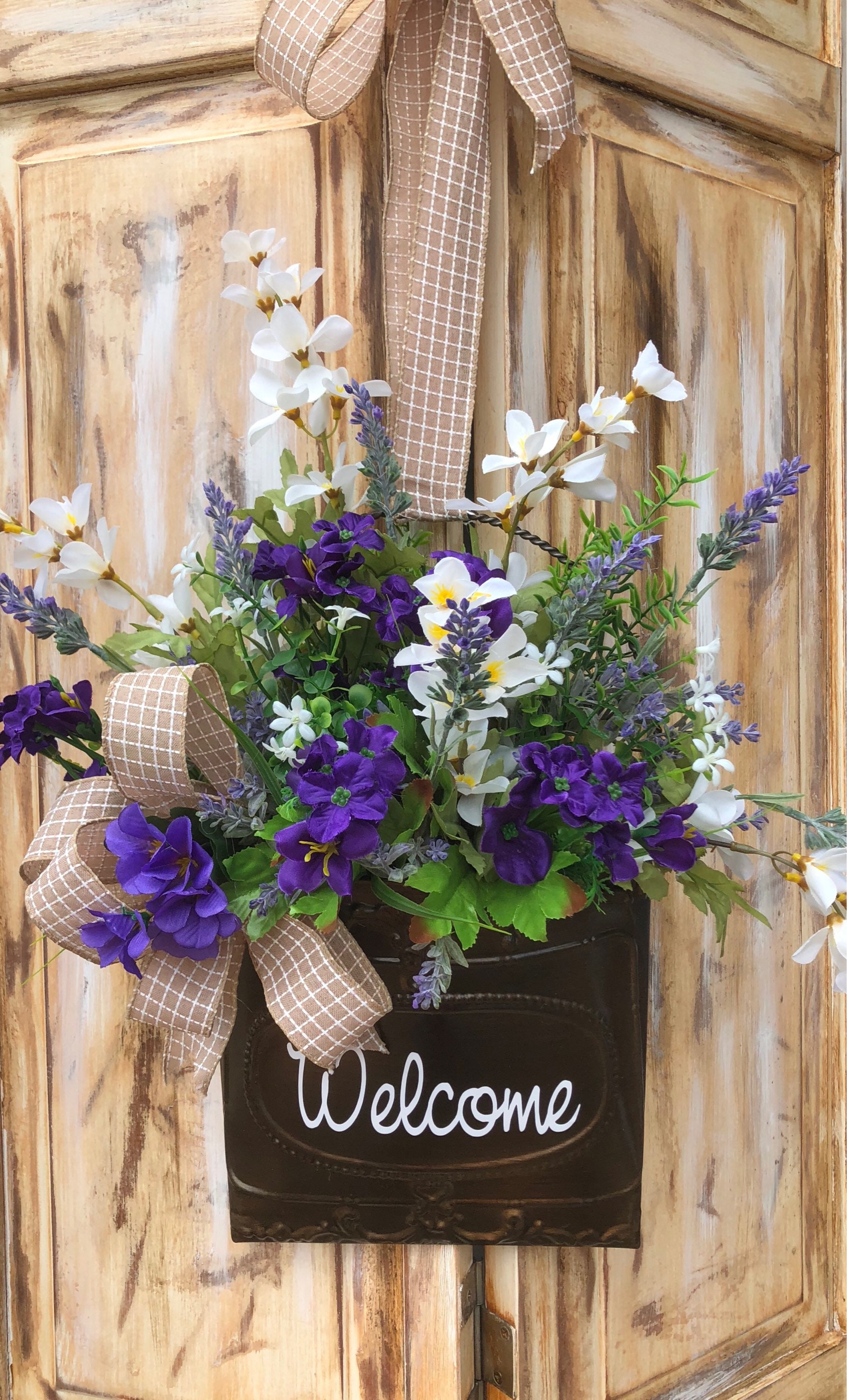 Wall Basket Door Hanger Summer Wall Pocket, Summer Wall Basket, Flower BasketDoor Pocket