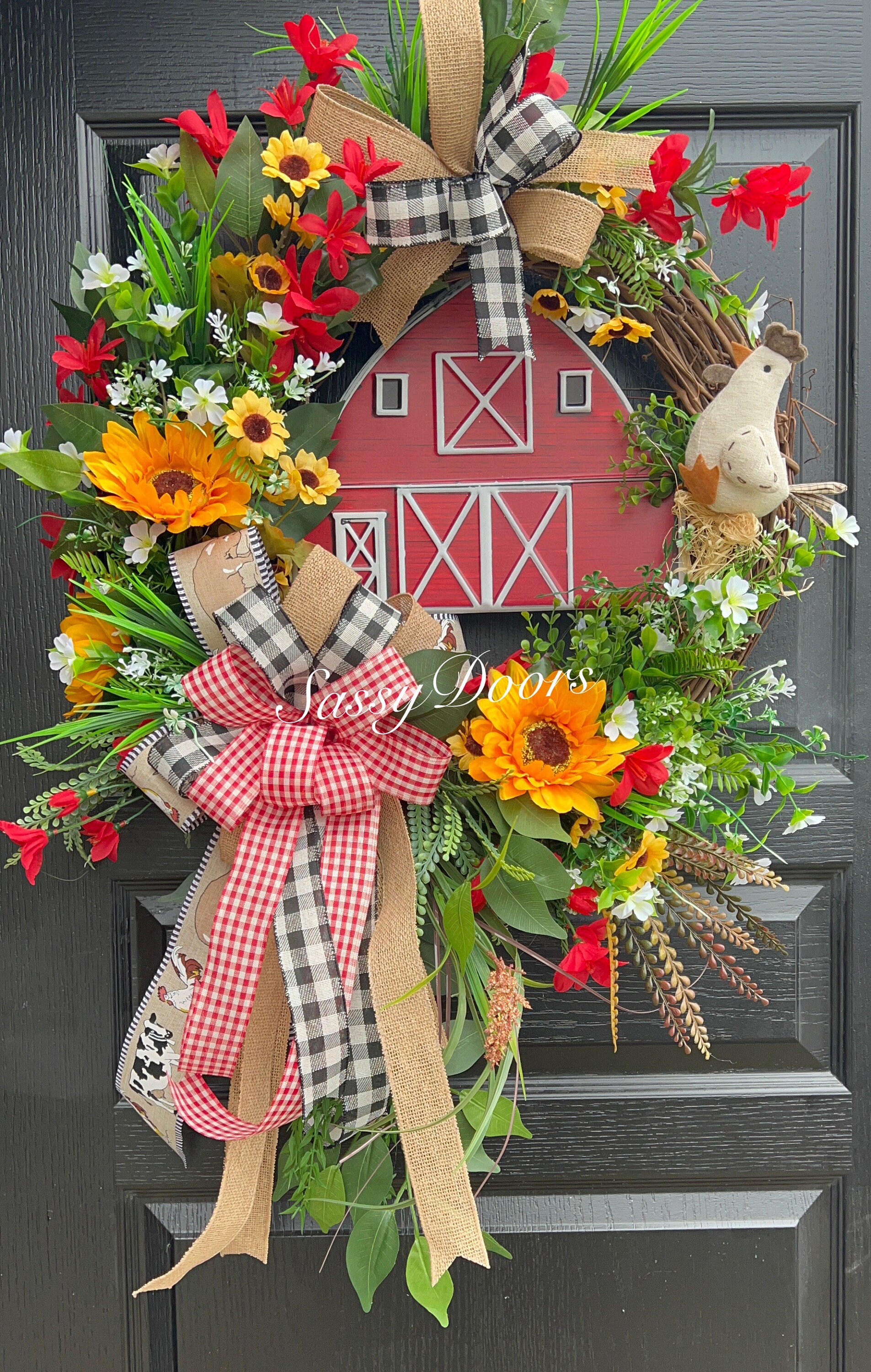 RSN-W12HH Primitive Happy Holidays Stocking Grapevine Wreath – Old  Farmhouse Primitives