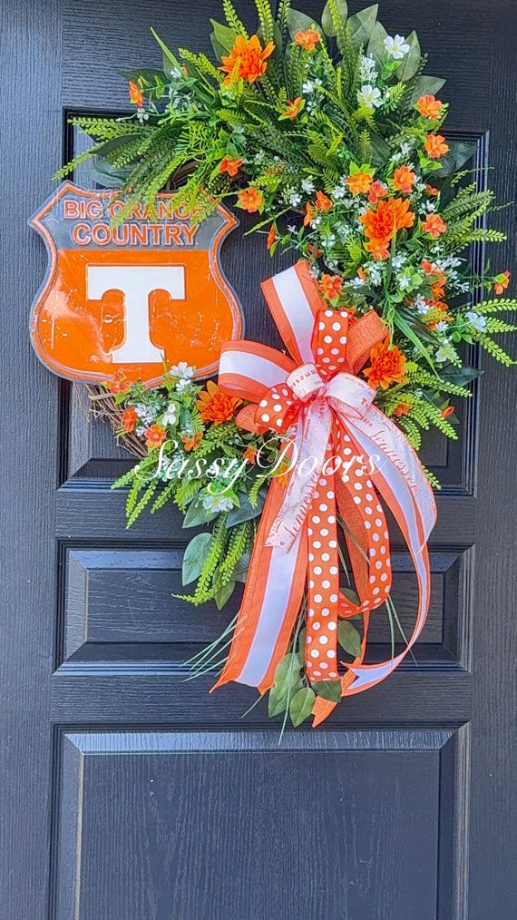 Tennessee University, Tennessee  Wreath, Tennessee  Gift Idea, Tennessee Alumni Wreath, College Wreath, Sports Wreath