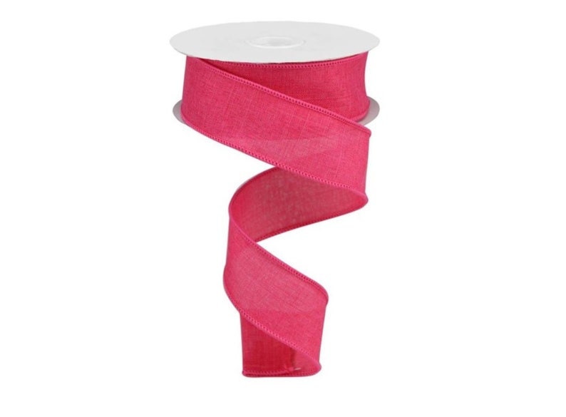 Hot Pink Wired Ribbon, 1 1/2 Inch Ribbon